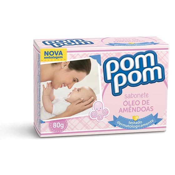 Imagem de Sabonete Pom Pom Infantil Óleo Amêndoas 80g