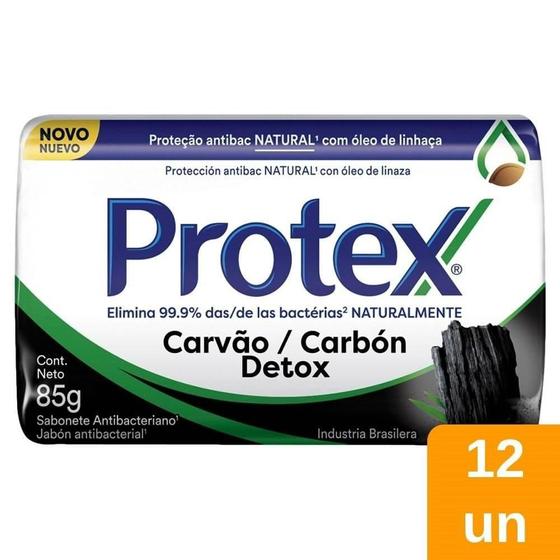 Imagem de Sabonete Protex Carvão Detox 85g - Embalagem com 12 Unidades