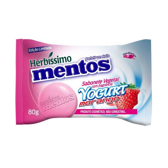 Imagem de Sabonete Vegetal Herbissimo Mentos Yogurt Morango - Herbíssimo