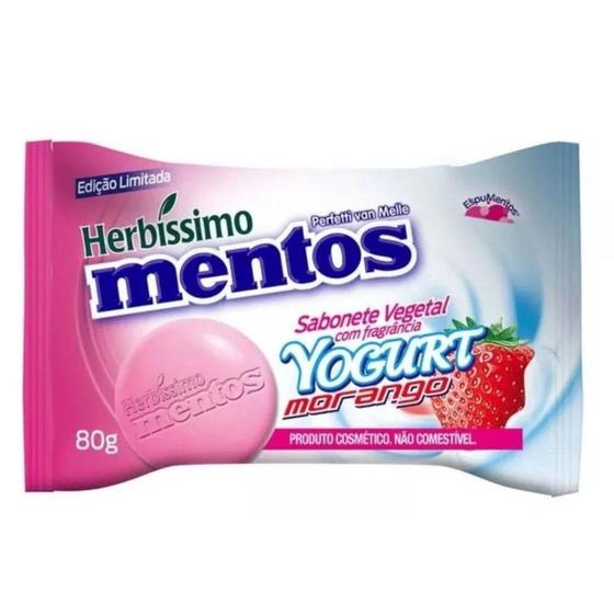 Imagem de Sabonete Vegetal Herbissimo Mentos Yorgurt Morango 80G