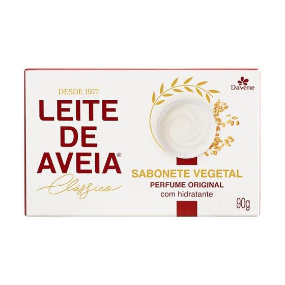 Sabonete Vegetal Leite de Aveia Clássico 90g - Davene Menor preço em Sabonete Vegetal Leite de Aveia Clássico 90g - Davene