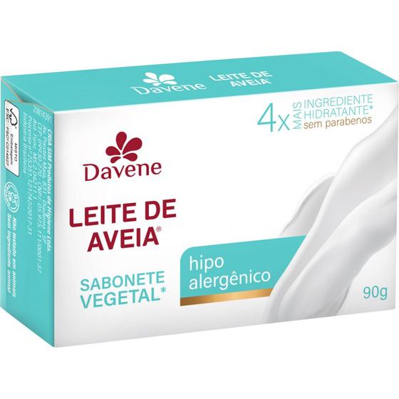 Imagem de Sabonete Vegetal Leite De Aveia Hipoalergênico 90g Davene