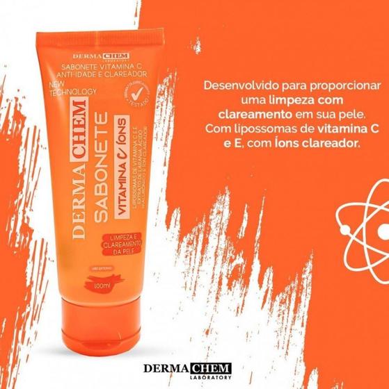 Imagem de Sabonete Vitamina C, Anti-Idade e Clareador 100ml - Derma Chem