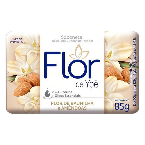 Imagem de Sabonete Ypê Flor de Baunilha e Amêndoas 85g Embalagem com 12 Unidades