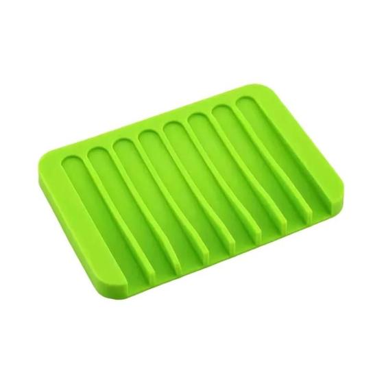 Imagem de Saboneteira Autodrenante De Silicone Multifuncional Antiderrapante Sem Perfuração Rack De