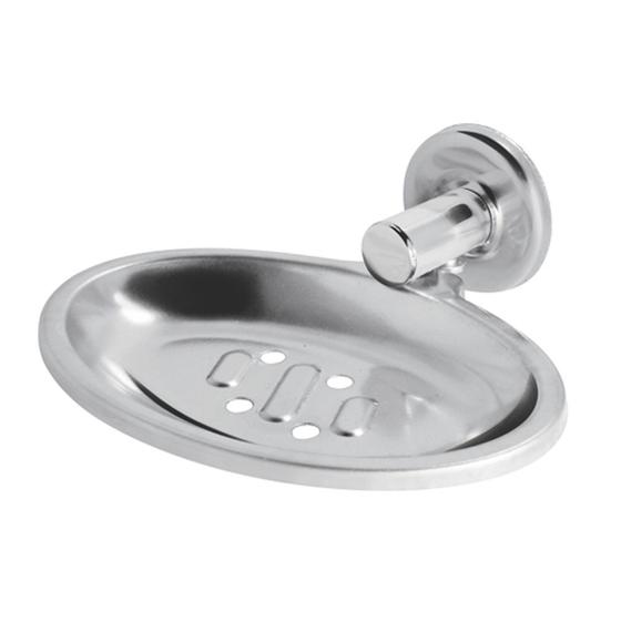 Saboneteira de parede inox com dupla fixação Menor preço em Saboneteira de parede inox com dupla fixação