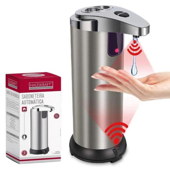 Imagem de Saboneteira Dispenser P/ Sabão E Álcool Gel Automática Inox
