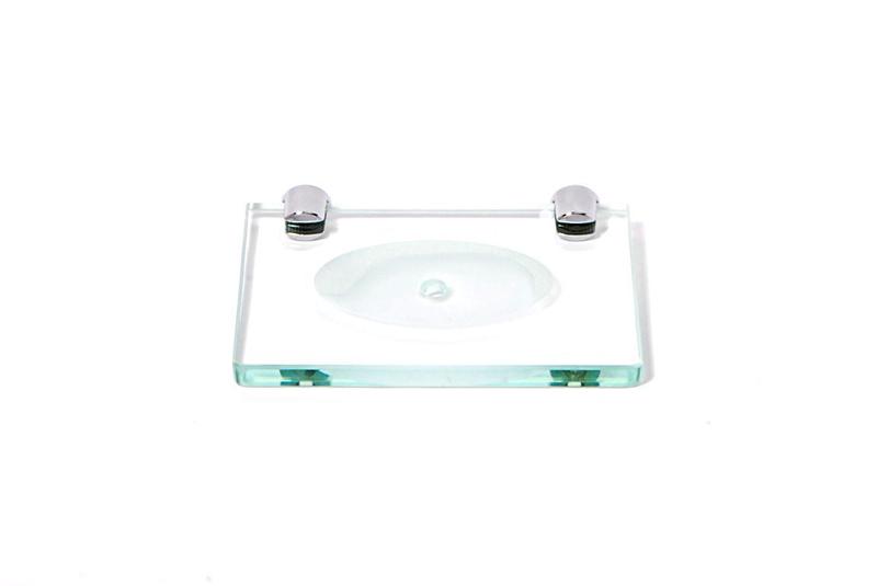 Saboneteira em Vidro Incolor Lapidado - Aquabox - 14cmx9cmx10mm. Menor preço em Saboneteira em Vidro Incolor Lapidado - Aquabox - 14cmx9cmx10mm.