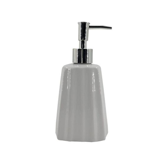 Imagem de Saboneteira Liquida De Cerâmica Modelagem Lavabo Branco Luxo