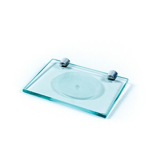 Saboneteira para banheiro em vidro Incolor Menor preço em Saboneteira para banheiro em vidro Incolor