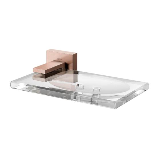 Imagem de Saboneteira Parede Square Cobre Escovado 00387969 - Docol