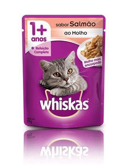 Imagem de Sache Gatos Sabor Salmao ao Molho 85gr - Whiskas