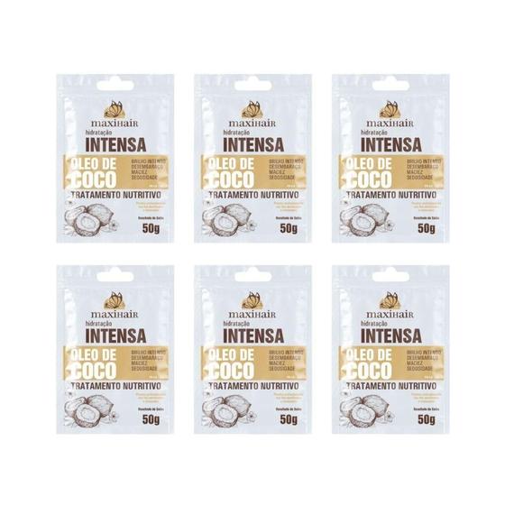 Imagem de Sache Maxihair 50G Oleo De Coco - Kit Com 6Un