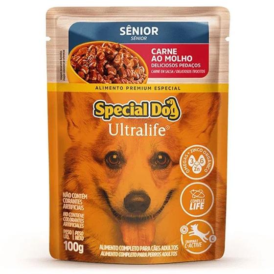 Imagem de Sachê Special Dog Ultralife para Cães Sênior Raças Pequenas Sabor Carne com Bata-Doce 100g