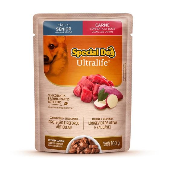 Imagem de Sachê Special Dog Ultralife para Cães Sênior Raças Pequenas Sabor Carne com Bata-Doce 100g