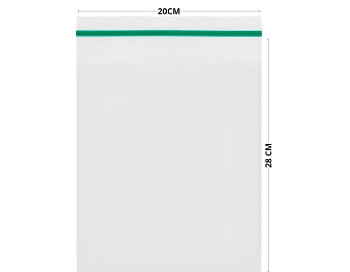 Imagem de Saco 20x28cm Fecho Zip Transparente Vabene 100 Unidades