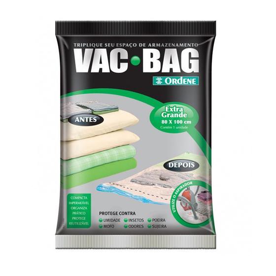 Imagem de Saco Á Vácuo Protetor Vac Bag Transparente Extra Grande 80 X 100 Cm