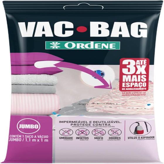 Saco À Vácuo Vac Bag Ordene Jumbo 100x110cm Edredom Cobertor Menor preço em Saco À Vácuo Vac Bag Ordene Jumbo 100x110cm Edredom Cobertor