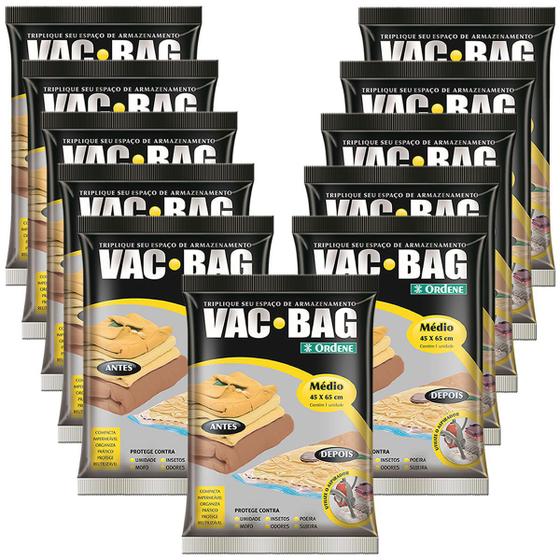 Imagem de Saco à Vácuo Vac Bag Ordene Médio 45x65cm Original Kit 11 Pc