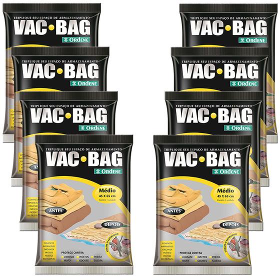 Imagem de Saco à Vácuo Vac Bag Ordene Médio 45x65cm Original Kit 8 Pc