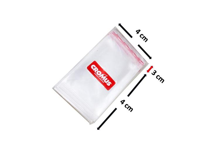 Imagem de Saco Adesivado 4X4 Transparente Cromus Com 1000 Unidades