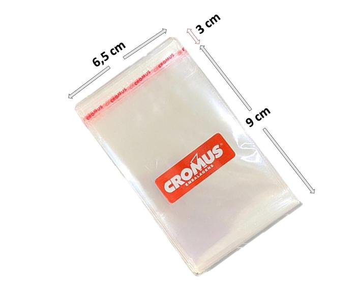 Imagem de Saco Adesivado 6,5X9 Transparente Cromus Com 1000 Unidades