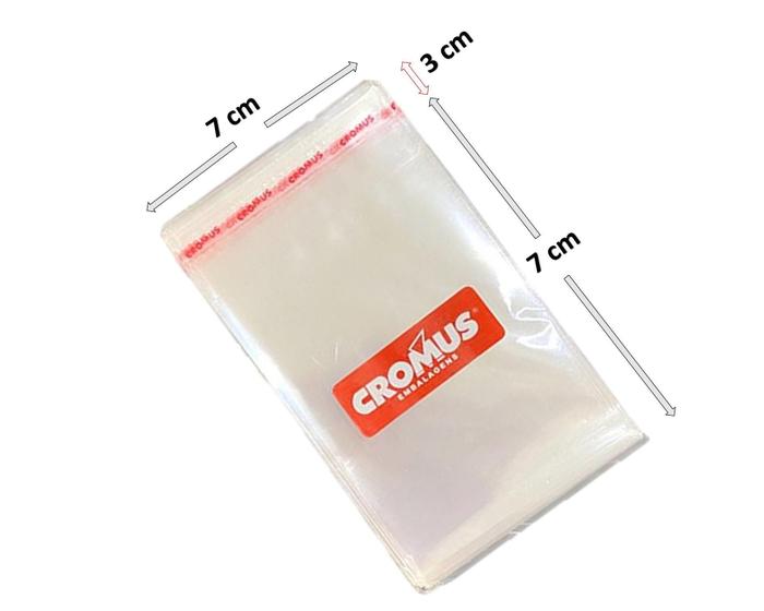 Imagem de Saco Adesivado 7X7 Transparente Cromus Com 1000 Unidades