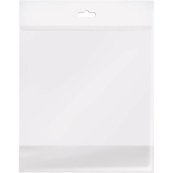 Imagem de Saco Adesivado TRANSP. C/FURO 8X25+3CM ABA PCT.C/100