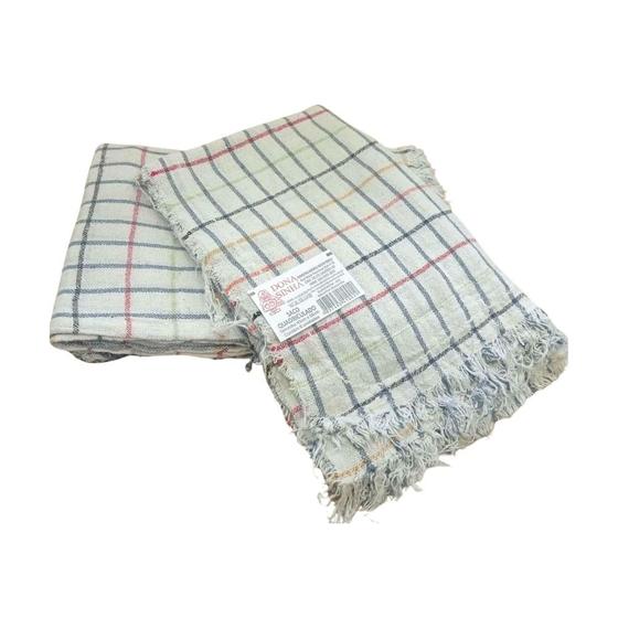 Imagem de Saco Alvejado Quadriculado Dona Sinhá 43x68cm 110g com 6 unidades