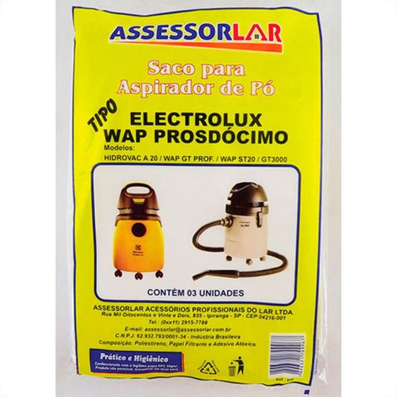 Imagem de Saco Asp De Po Hidrovac A20 C/3