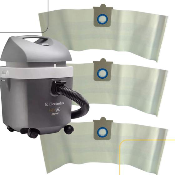 Imagem de Saco Aspirador de Pó Electrolux Descartável Hidrovac Refil Compatível Eletrolux com 03 Unid.