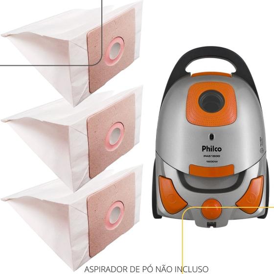 Imagem de Saco Aspirador Pó Philco PAS1800 Coletor C/06 un Descartável