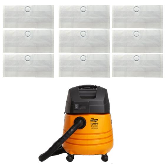 Imagem de Saco Aspirador Pó Wap Turbo 1600 Descartavel Kit C/09 Refil Coletor Compatível Resistente