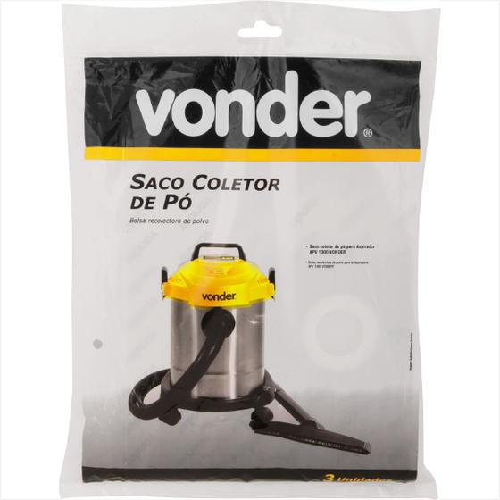Imagem de Saco coletor de pó para aspirador APV 1000 3 peças - Vonder