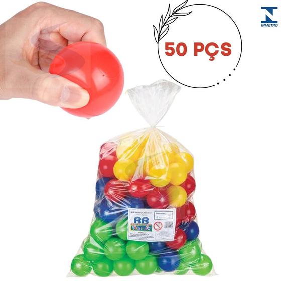Imagem de Saco Com 50 Unidades De Bolinhas Para Piscina - Coloridas