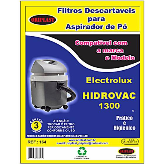 Imagem de Saco compatível electrolux hidrovac 1300w kit 6 und