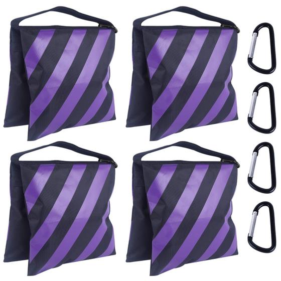 Imagem de Saco de areia ABCCANOPY para suporte de vídeo, tripé leve, pacote com 4 pacotes, roxo
