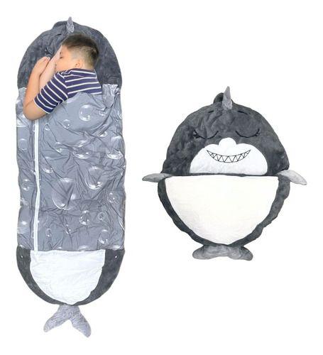 Imagem de Saco De Dormir Cobertor Infantil Importway Tubarão 140x50cm