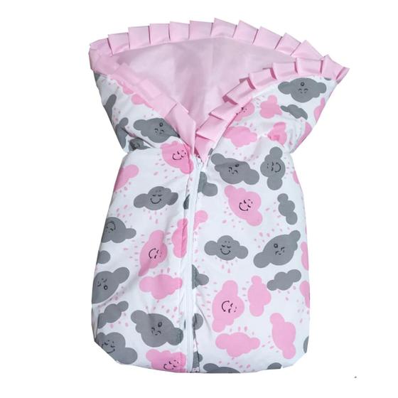 Imagem de Saco de Dormir para Bebê Inverno Estampado Acolchoado com Zíper 100% Algodão - Mãe e Filho