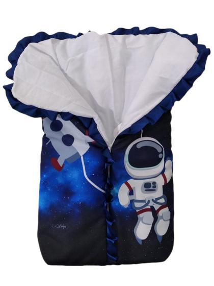 Imagem de Saco de Dormir Para Bebê Porta Neném Forrado Astronauta