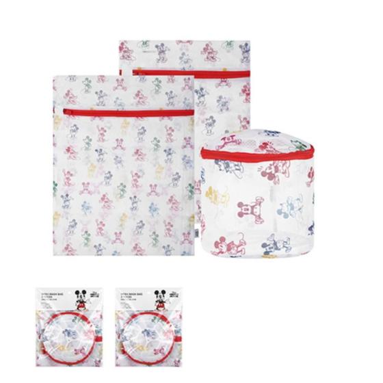 Imagem de Saco de Lavar Roupas Disney Mickey Mouse Kit 3 Peças Miniso