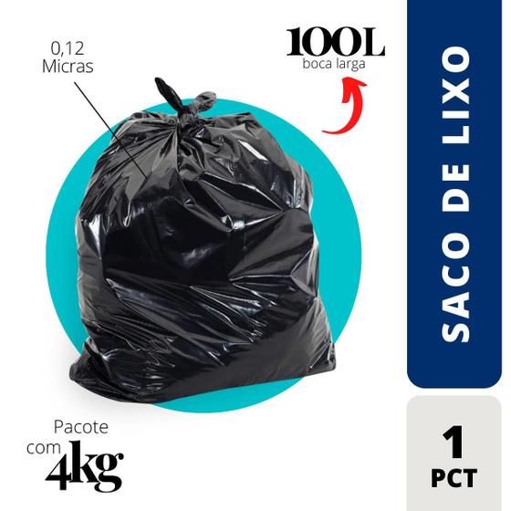 Imagem de Saco De Lixo 0,12 Super Reforçado Com 4Kg