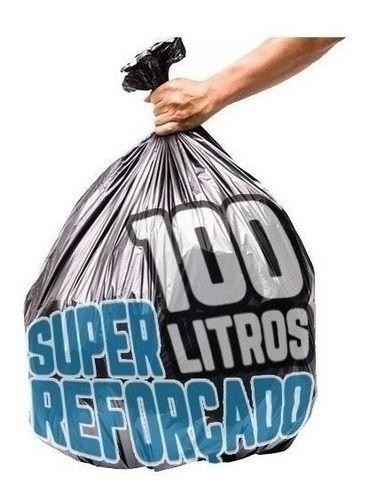 Imagem de Saco De Lixo 100 Litros 100 Un Preto Super Reforçado