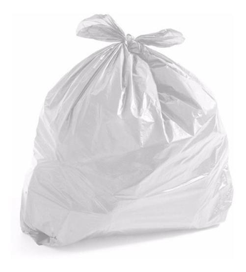 Imagem de Saco De Lixo 100 Litros Branco Comum Com 100 Unid Leitoso