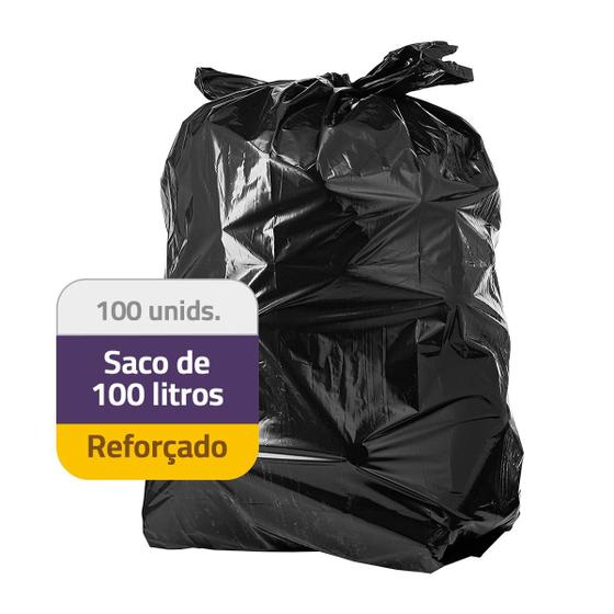 Imagem de Saco de Lixo 100 Litros Reforçado 100 Unidades