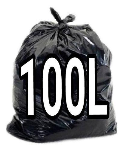 Imagem de Saco De Lixo 100lts Preto Gram. 0,10mm Reforçado C/50 Unids