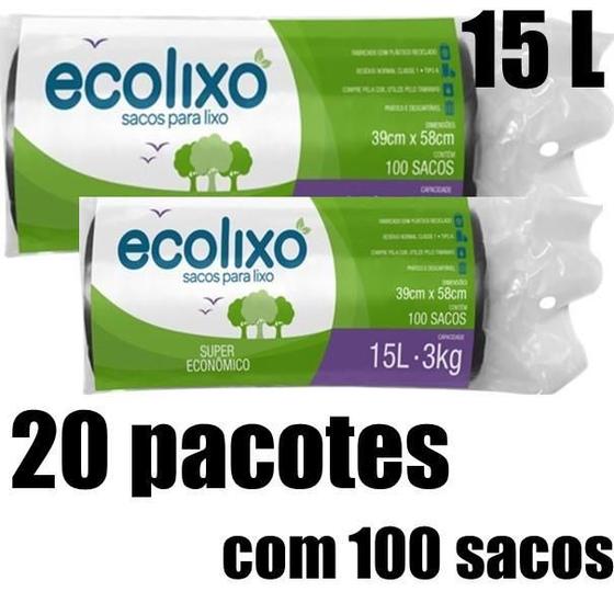 Imagem de Saco de Lixo 15 Litros Reciclável - Prático e Resistente