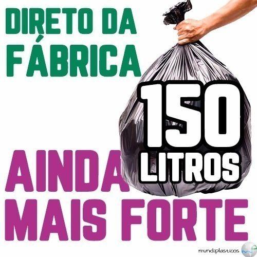 Imagem de Saco De Lixo 150 Litros 100 Un Preto Ainda Mais Forte