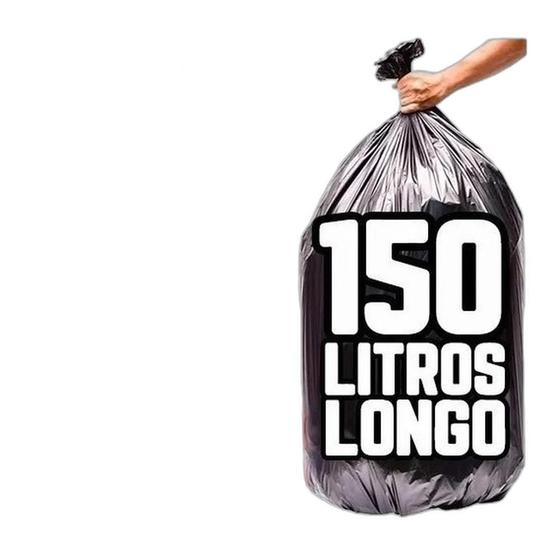 Imagem de Saco De Lixo 150 Litros 100 Un Preto Ainda Mais Forte