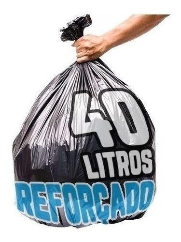 Imagem de Saco De Lixo 40 Litros 100Un Preto Reforçado